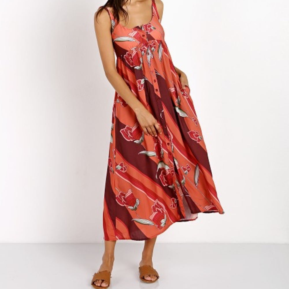 Novella Royale
The Rosalind Dress Rusty Geo Bloom - like new - size xsmall